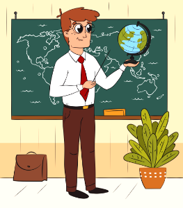 Teacher. Free illustration for personal and commercial use.