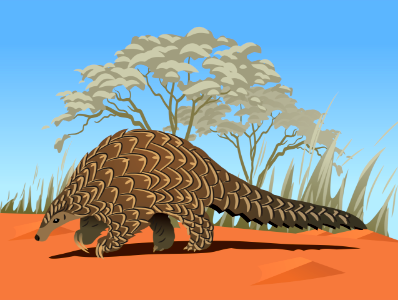 Giant Pangolin. Free illustration for personal and commercial use.