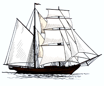 Sailing Ship. Free illustration for personal and commercial use.