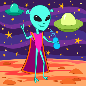 Alien. Free illustration for personal and commercial use.