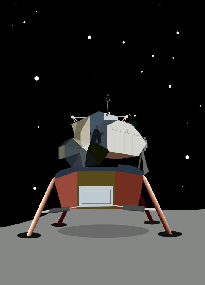 Apollo 11 Lunar Module Eagle - Free Stock Illustrations | Creazilla