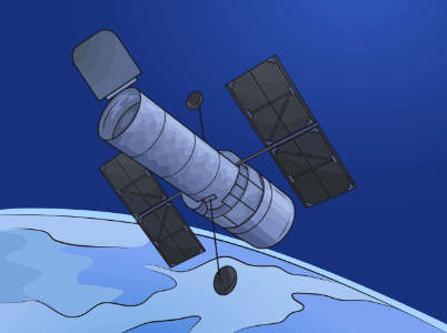 Hubble-space-telescope. Free illustration for personal and commercial use.