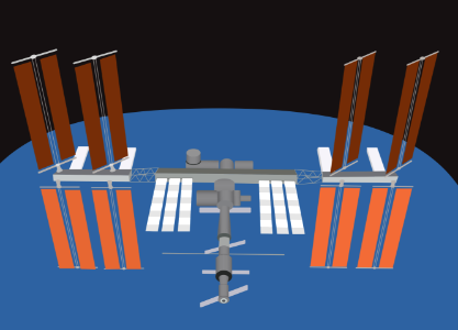 International Space Station. Free illustration for personal and commercial use.