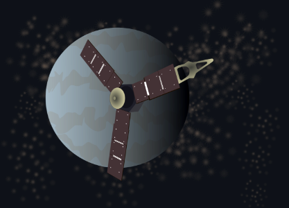 Juno spacecraft. Free illustration for personal and commercial use.
