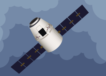 SpaceX Dragon. Free illustration for personal and commercial use.