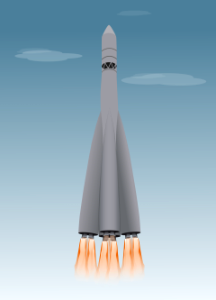 Vostok rocket. Free illustration for personal and commercial use.