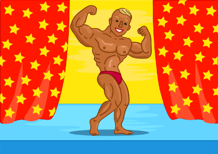 Bodybuilding. Free illustration for personal and commercial use.