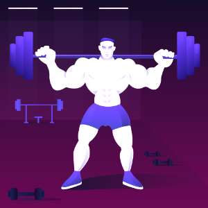 Bodybuilding. Free illustration for personal and commercial use.
