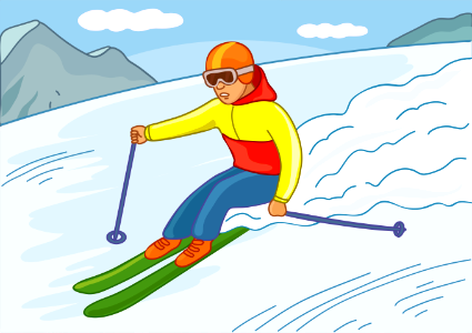 Ski. Free illustration for personal and commercial use.
