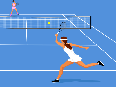 Tennis. Free illustration for personal and commercial use.