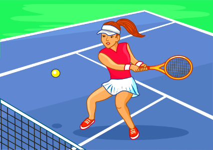 Tennis. Free illustration for personal and commercial use.