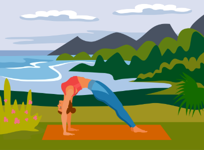 Yoga. Free illustration for personal and commercial use.
