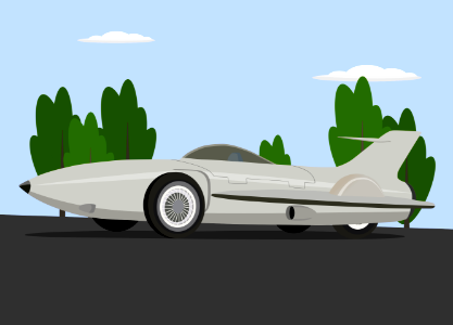 1953 General Motors Firebird 1 XP. Free illustration for personal and commercial use.