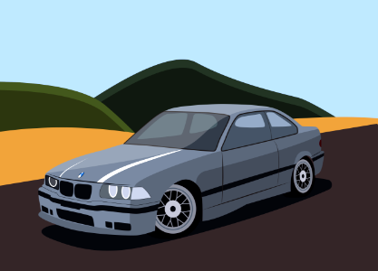 BMW E. Free illustration for personal and commercial use.