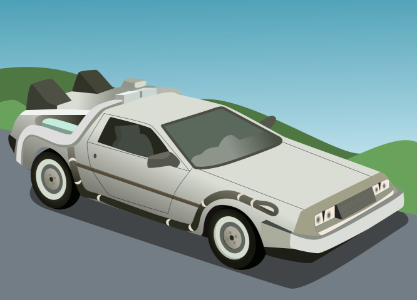 Delorean Dmc-12 Time Machine. Free illustration for personal and commercial use.