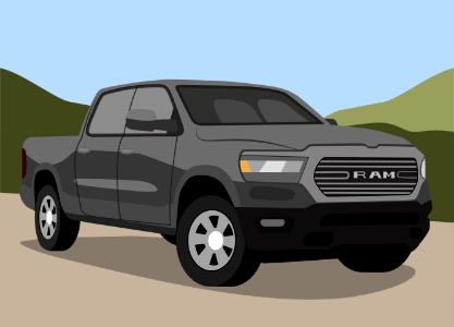 Dodge Ram. Free illustration for personal and commercial use.