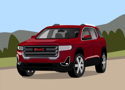 GMC Acadia. Free illustration for personal and commercial use.