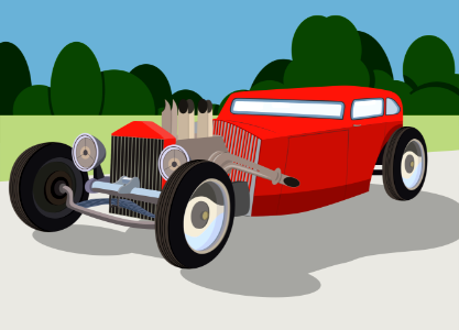 Hot rod. Free illustration for personal and commercial use.