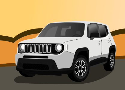 Jeep Renegade. Free illustration for personal and commercial use.