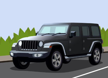 Jeep Wrangler. Free illustration for personal and commercial use.