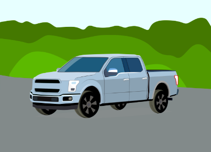 Pickup truck. Free illustration for personal and commercial use.