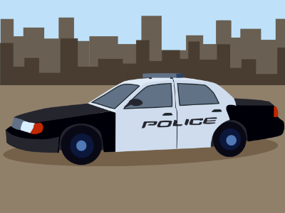 Police car. Free illustration for personal and commercial use.
