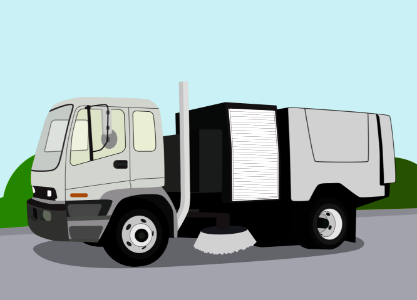 Street sweeper. Free illustration for personal and commercial use.