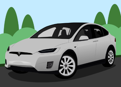 Tesla Model X. Free illustration for personal and commercial use.
