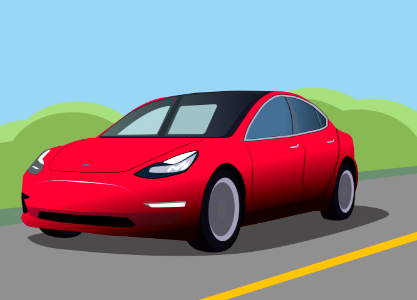 Tesla Model. Free illustration for personal and commercial use.