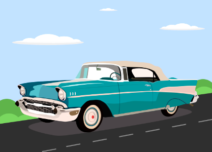 Vintage car. Free illustration for personal and commercial use.
