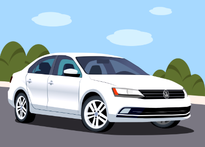 Volkswagen Jetta. Free illustration for personal and commercial use.