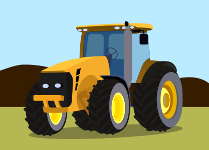 Agriculture tractor. Free illustration for personal and commercial use.