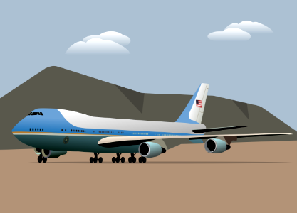 Air Force One. Free illustration for personal and commercial use.