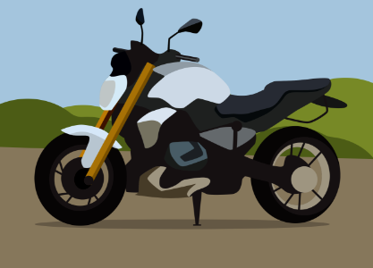 BMW motorcycle. Free illustration for personal and commercial use.