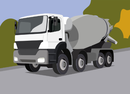 Cement truck. Free illustration for personal and commercial use.