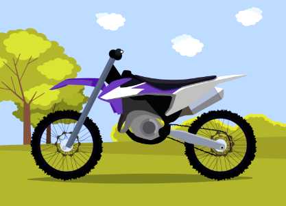 Dirt bike. Free illustration for personal and commercial use.