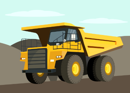 Dump truck. Free illustration for personal and commercial use.