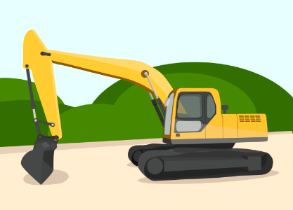Excavator. Free illustration for personal and commercial use.