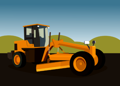 Grader machine. Free illustration for personal and commercial use.
