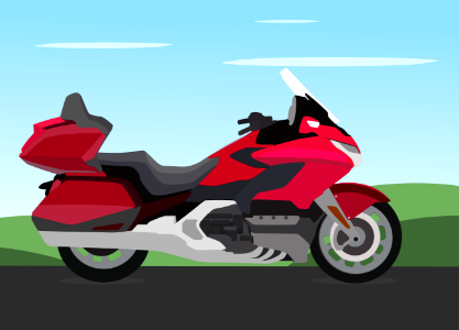 Honda Goldwing Motorcycle. Free illustration for personal and commercial use.