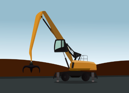 Material handler. Free illustration for personal and commercial use.