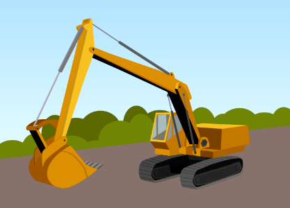 Power shovel. Free illustration for personal and commercial use.