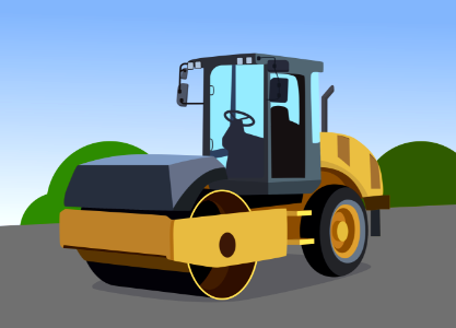 Road roller. Free illustration for personal and commercial use.