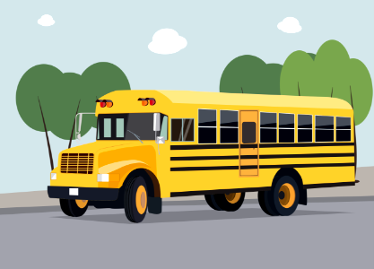 School bus. Free illustration for personal and commercial use.