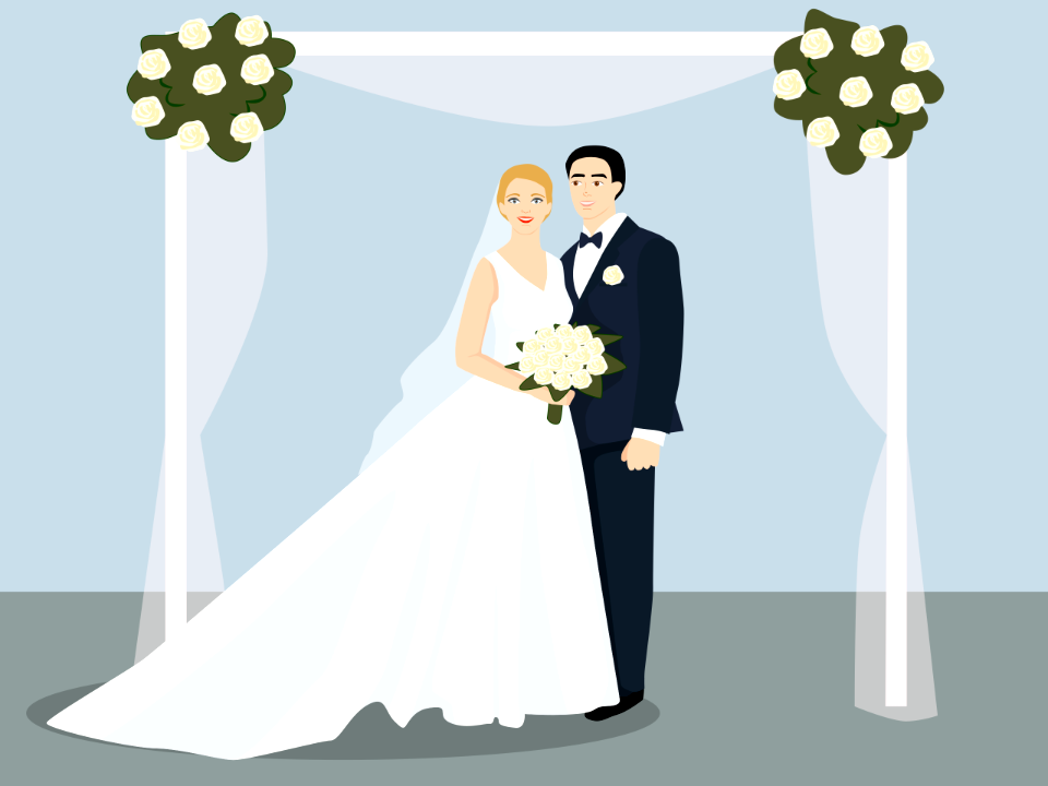 Bride and groom - Free Stock Illustrations | Creazilla