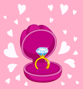 Marry me ring. Free illustration for personal and commercial use.