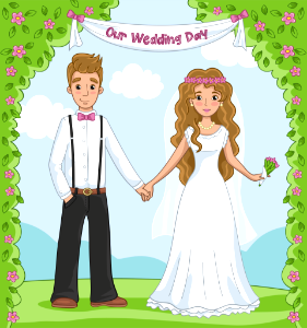 Rustic wedding. Free illustration for personal and commercial use.