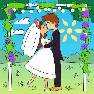 Rustic Wedding. Free illustration for personal and commercial use.