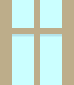 Brown window blue glass 02 background. Free illustration for personal and commercial use.