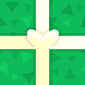 Green gift box 02 background. Free illustration for personal and commercial use.